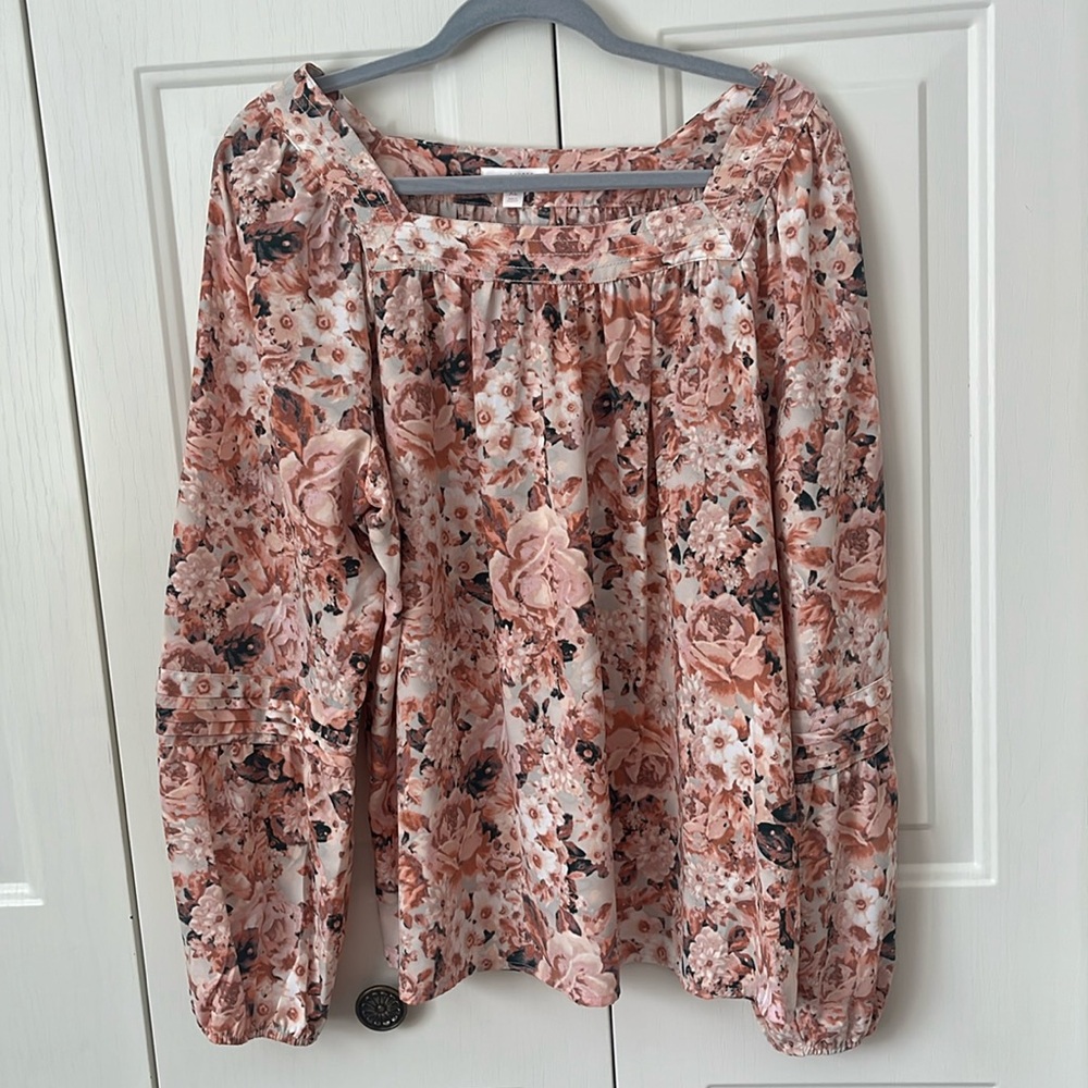 Lauren Conrad Square Neck Peasant Blouse